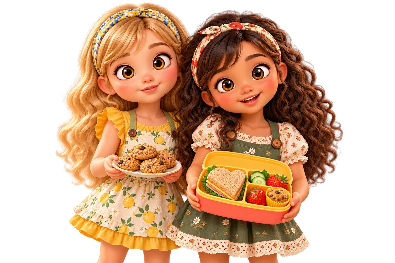 As duas Cozinheiras da Vovó com lanches caseiros e uma lancheira saudável